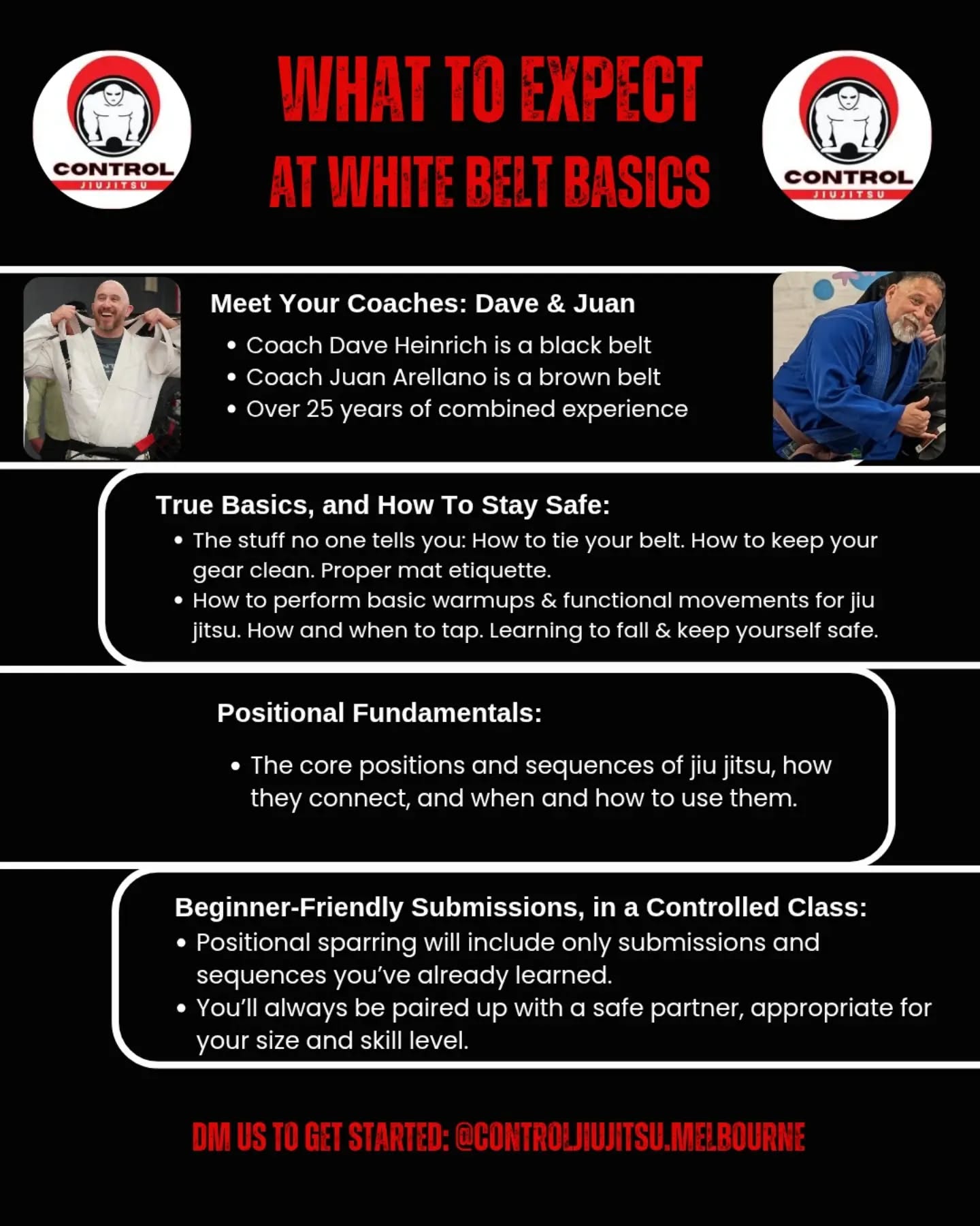 Announcement: what to expect at White Belt Basics